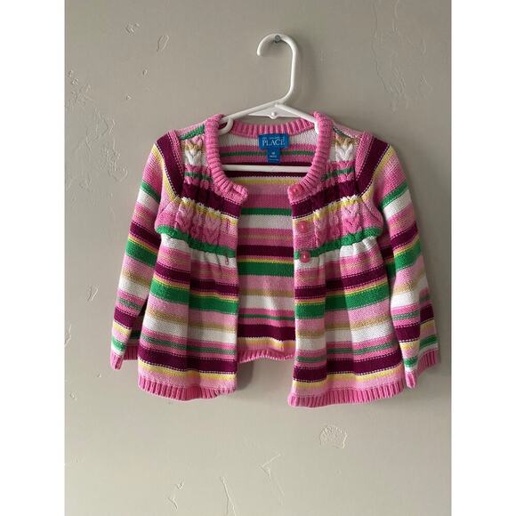 The Children's Place Striped Cardigan- Size 18m - Picture 2 of 3